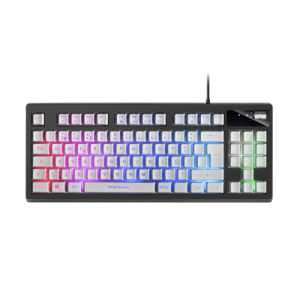 Mars Gaming MKAXWPT teclado USB Portugués Negro, Blanco