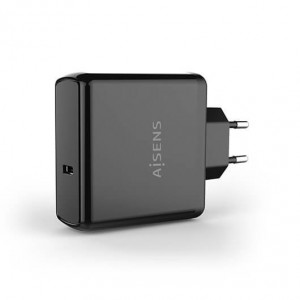 CARGADOR USB-C PD3.0 + USB-C QC3.0 AISENS NEGRO