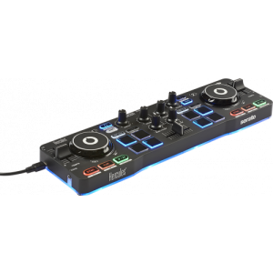 Hercules Starlight Mesa de mezclas con opción de realizar scratch conectando un CDJ 2 canales Negro