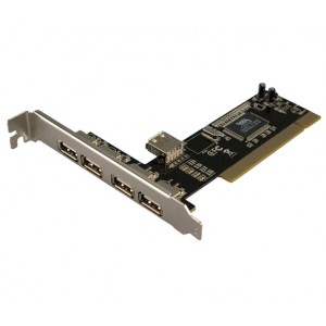 CONTROLADORA PCI 4+1XUSB2.0 LOGILINK PC0028                