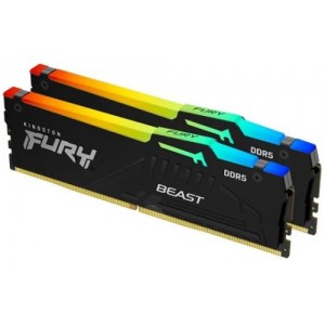 MEMORIA KINGSTON FURY BEAST RGB DDR5 16GB KIT2 6000MT/S  CL4