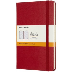 LIBRETA CLASICA TAPA DURA ROJA M (11,5X18CM) RAYADA MOLESKINE QP050F2