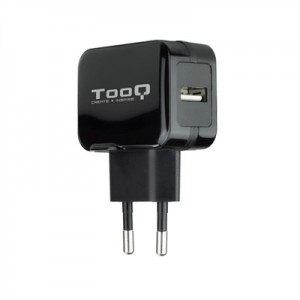 Tooq TQWC-1S01 Cargador de pared 1 USB, Negro