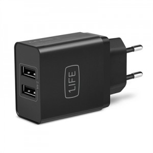 1LIFE Cargador doble de pared con 2 puerto USB