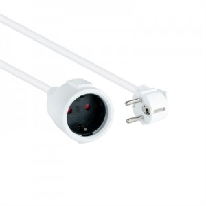 Nanocable Cable Alim. Alargador schuko blanco 2 M