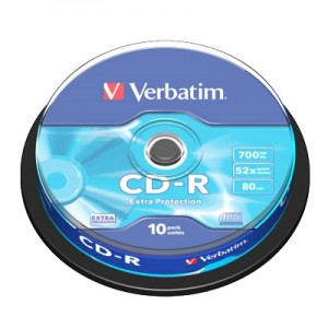Verbatim CD-R 700MB 52x Tarrina 10Uds