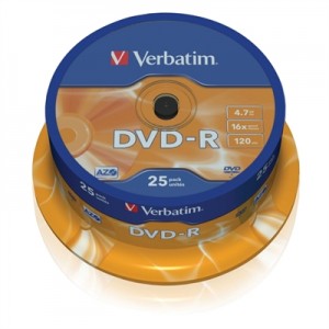 Verbatim DVD-R 4.7GB 16x Tarrina 25Uds