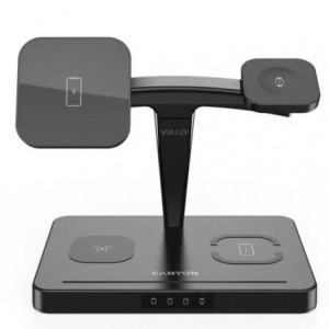Estación de Carga Inalámbrica Canyon WS-404/ 1xUSB Tipo-C/ 15W-5W/ compatible según especificaciones