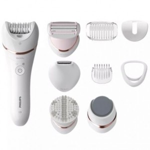 Depiladora Philips Epilator Series 8000 BRE740/10/ con Batería/ 10 Accesorios