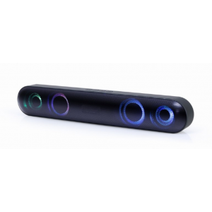 BARRA DE SONIDO GEMBIRDBLUETOOTH CON EFECTO DE LUZ LED NEGRA